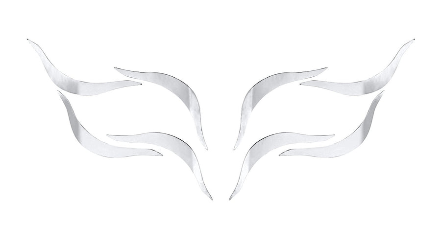 Chrome curved make up stickers