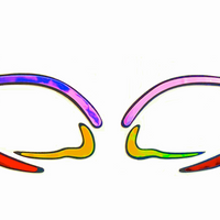 Rainbow stick on eye liners